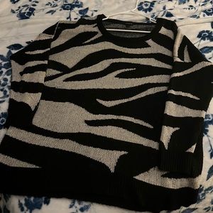 zebra print sweater